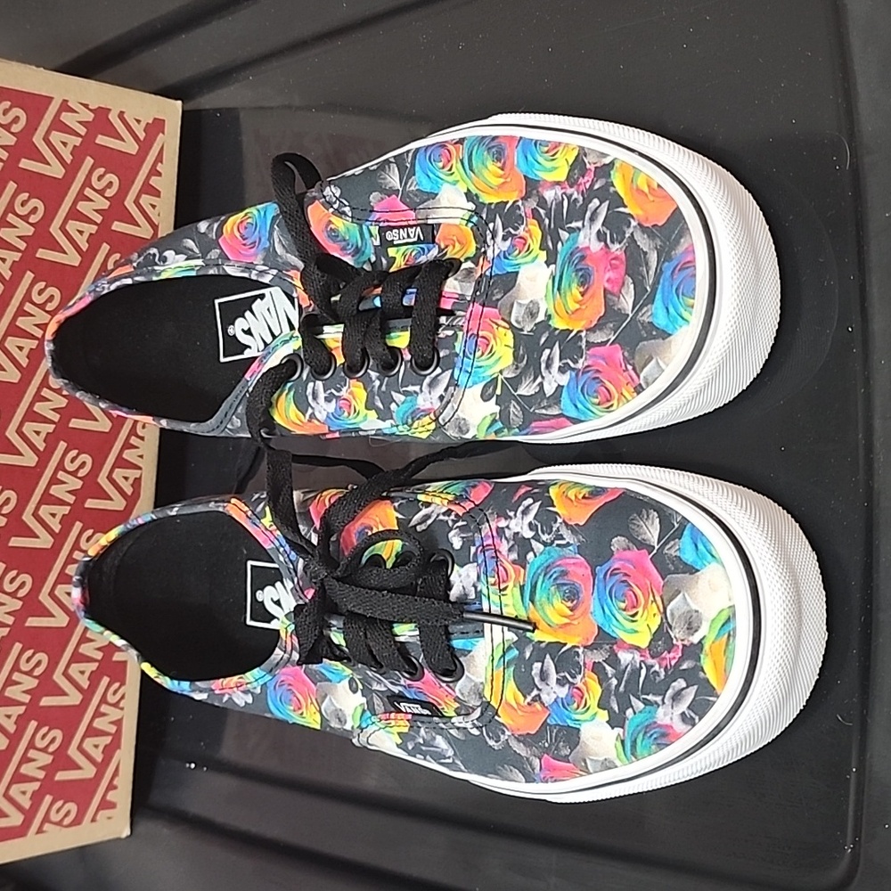 Rainbow rose vans